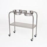 Midcentral Medical MCM-1000/1001/1002/1003 SS Single or Double Bowl Ring Stand Midcentral Medical