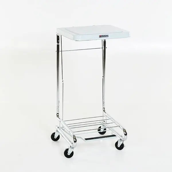 Midcentral Medical MCM-2010 Square Chrome Linen Hamper with Lid Midcentral Medical