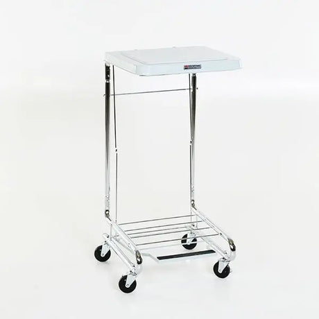 Midcentral Medical MCM-2010 Square Chrome Linen Hamper with Lid Midcentral Medical