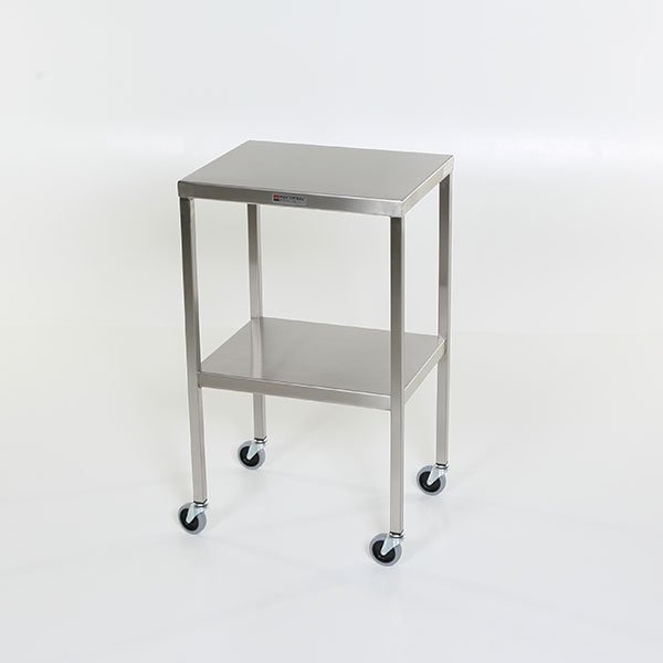 Midcentral Medical MCM-501S to 519S/551S Stainless Steel Instrument Table with Shelf Midcentral Medical