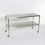Midcentral Medical MCM-501S to 519S/551S Stainless Steel Instrument Table with Shelf Midcentral Medical