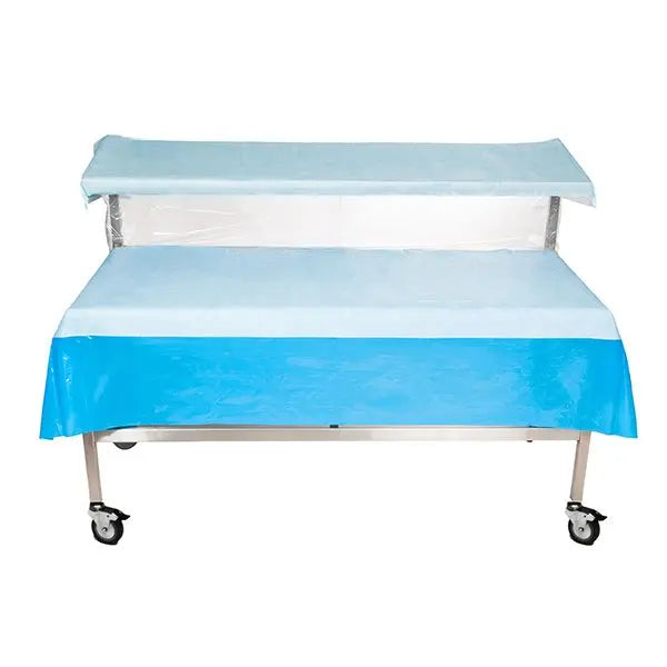 Midcentral Medical MCM-554/555/556 SS Table with Solid Upper Shelf Midcentral Medical