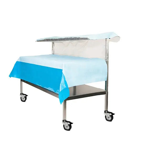 Midcentral Medical MCM-554/555/556 SS Table with Solid Upper Shelf Midcentral Medical