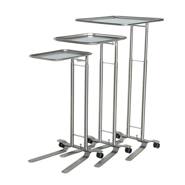 Midcentral Medical MCM-750/751/752 Stainless Steel Foot Controlled Mayo Stand