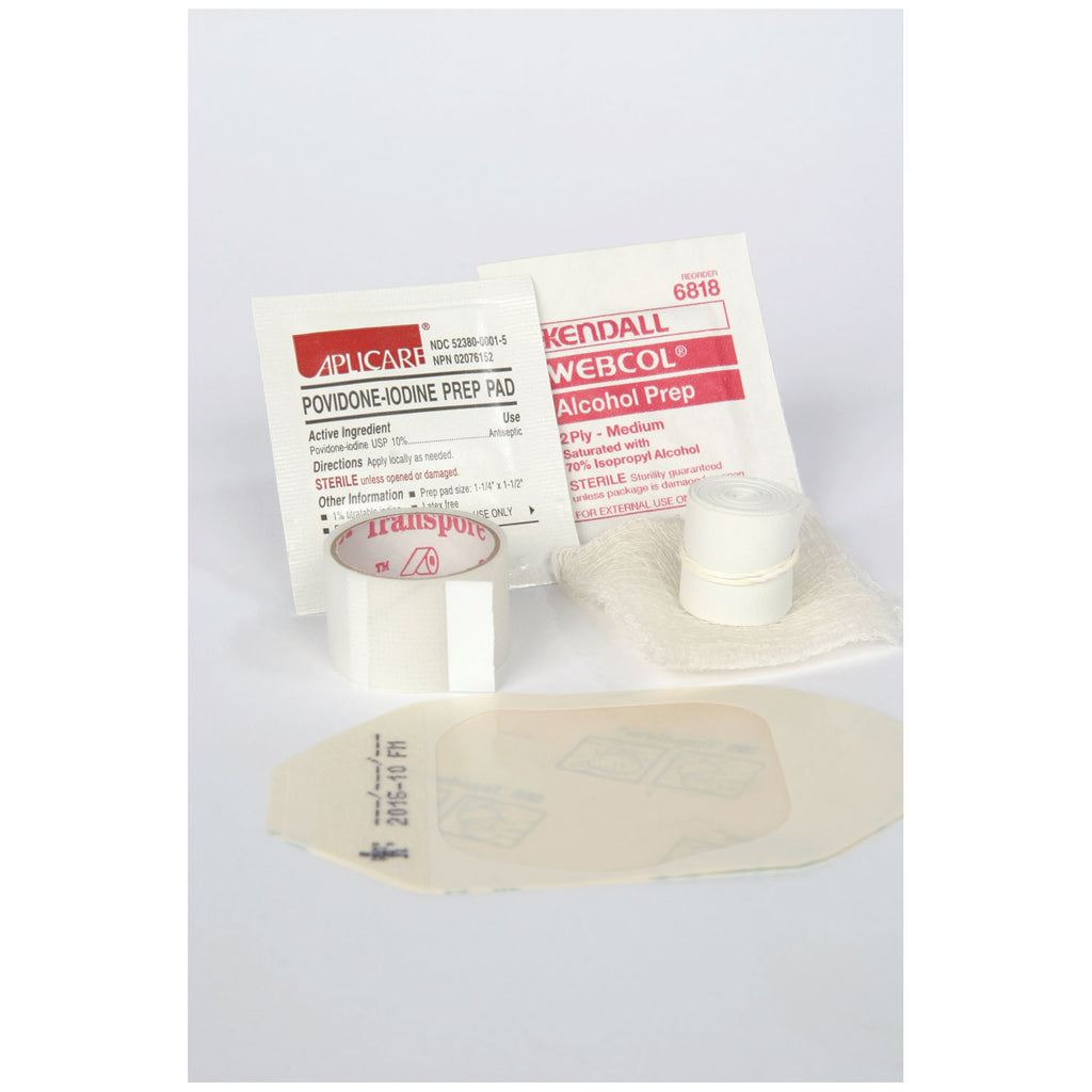 MEDICAL ACTION GENT-L-KARE IV START KITS - IV Kit, Tegaderm Dressing & PVP Prep Pad, 100/cs