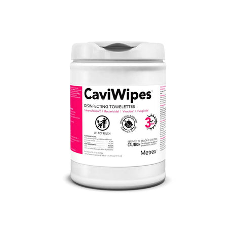 METREX CAVIWIPES DISINFECTING TOWELETTES CaviWipes, 160 Wipes, 12 canisters/cs (40 cs/plt) (091263) Metrex Research