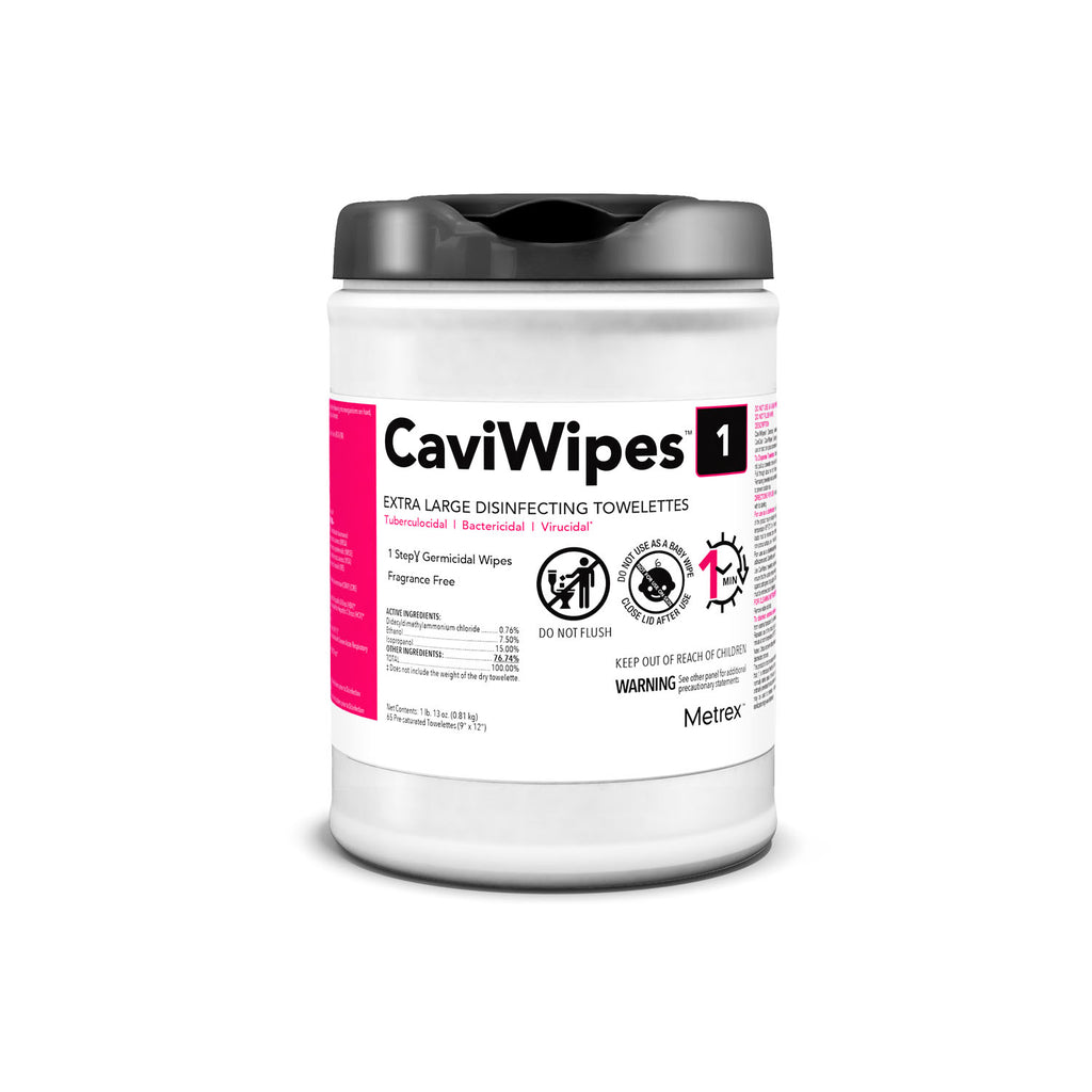 METREX CAVIWIPES1 SURFACE DISINFECTANT CaviWipes1, 9" x 12", 65 ct/can, 12 can/cs (40 cs/plt) (091259)