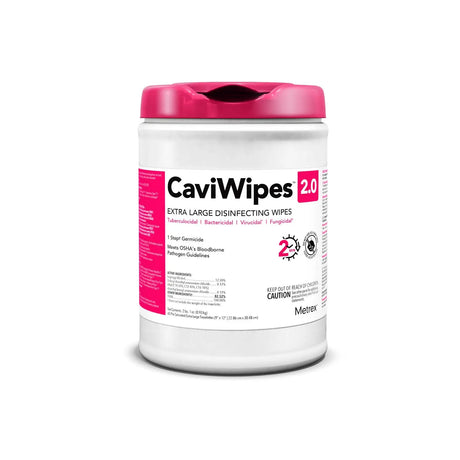 METREX CAVIWIPES DISINFECTING TOWELETTES CaviWipes 2.0 XL, 65 wipes/canister, 12 can/cs (40 cs/plt) Metrex Research