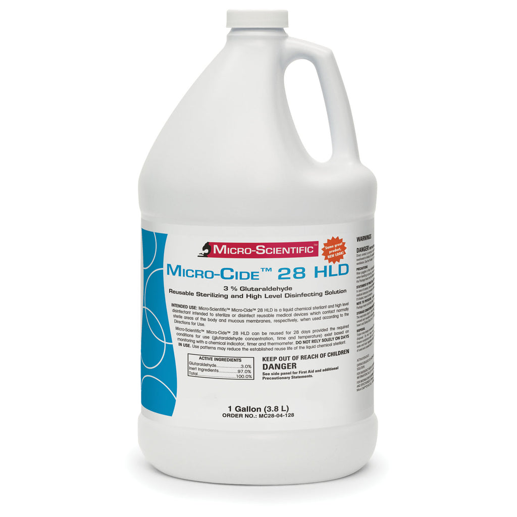 MICRO-SCIENTIFIC MICRO-CIDE28 HLD DISINFECTANT Micro-Cide Disinfectant, 1 Gallon, 4/cs (Must Order Testing Strips item #M60054)