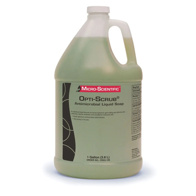 MICRO-SCIENTIFIC OPTI-SCRUB SKIN CLEANSER Opti-Scrub Liquid Antimicrobial Skin Cleanser, 1 Gallon, 4/cs Micro-Scientific