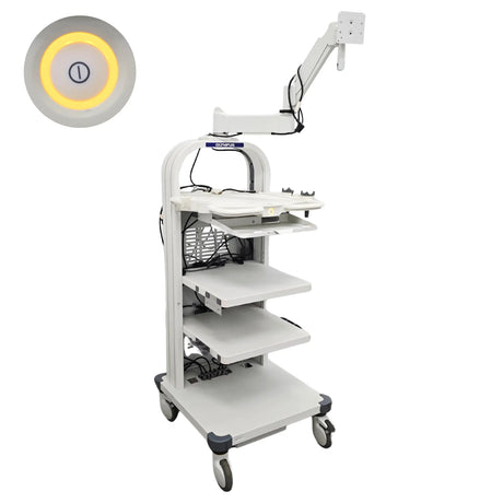 Olympus WM-NP2 Mobile Workstation - Endoscopy Video Trolley with MAJ-1641 Monitor Arm & Separation Transformer Olympus