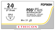 Ethicon PDS Plus PDP969H Suture - Size 2-0, 27" Violet Monofilament, CP-2 Reverse Cutting Needle (Box of 36) Ethicon
