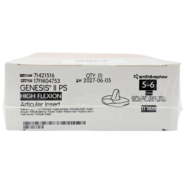 Smith & Nephew 71421516 Genesis II Posterior Stabilized High Flexion Insert Size 5-6 11mm Smith & Nephew, Inc.