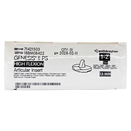 Smith & Nephew 71421503 GENESIS II Posterior 13 mm Stabilized High Flexion Insert Size 1-2 Smith & Nephew, Inc.