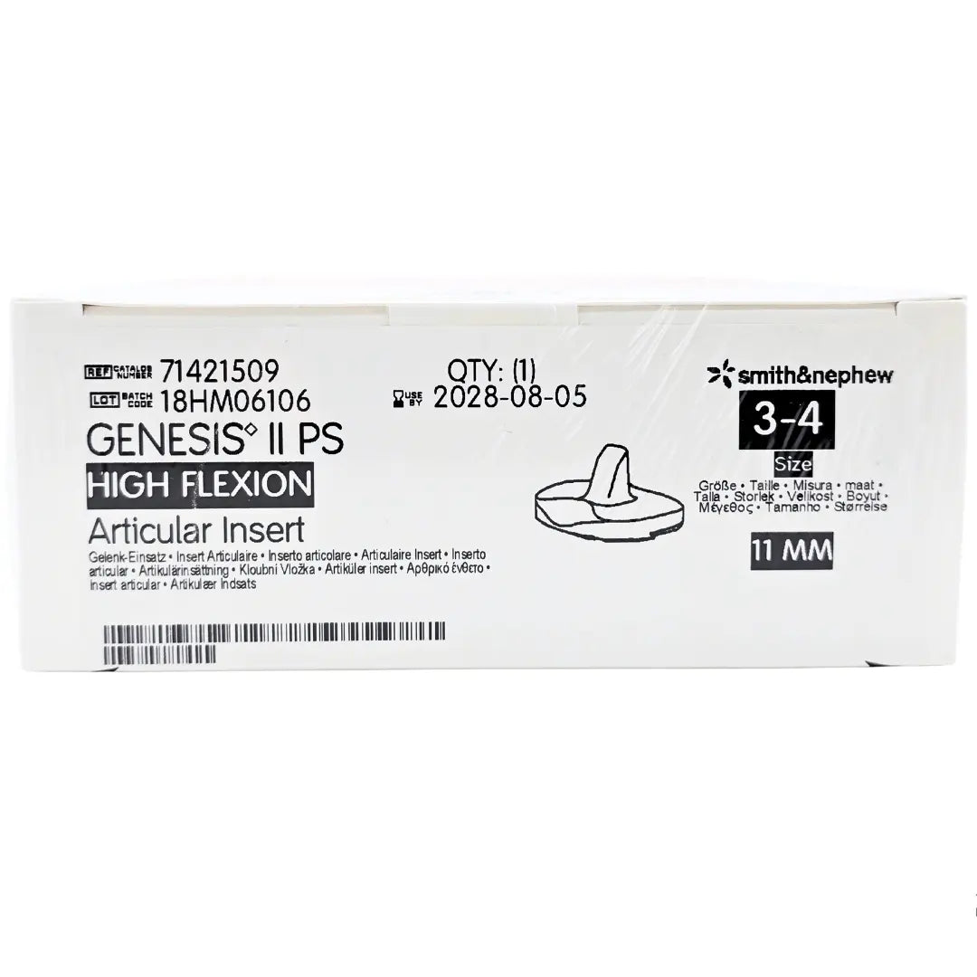 Smith & Nephew 71421509 Genesis II 11mm Posterior Stabilized High Flexion Insert Size 3-4 Smith & Nephew, Inc.