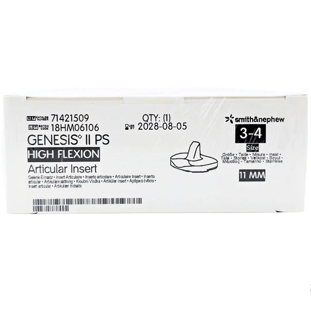 Smith & Nephew 71421509 Genesis II 11mm Posterior Stabilized High Flexion Insert Size 3-4 Smith & Nephew, Inc.