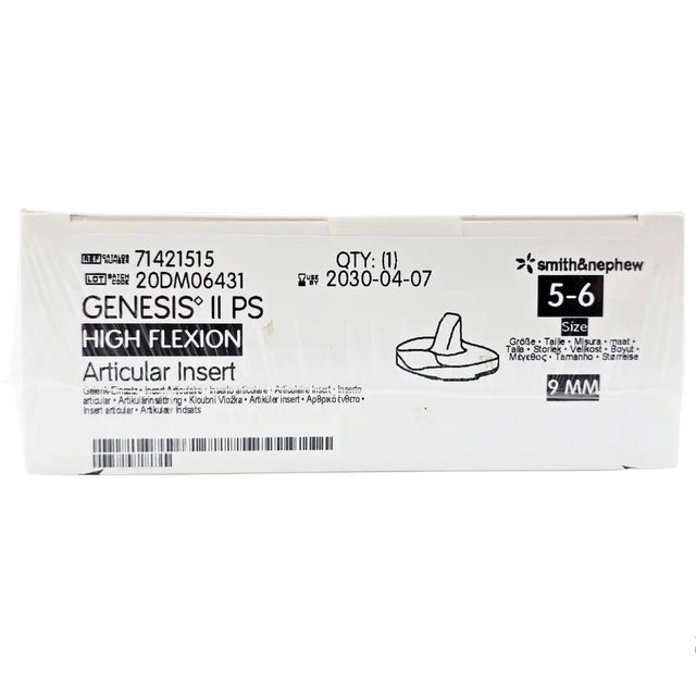 Smith & Nephew 71421515 Genesis II 9mm Posterior Stabilized High Flexion Insert Size 5-6 Smith & Nephew, Inc.