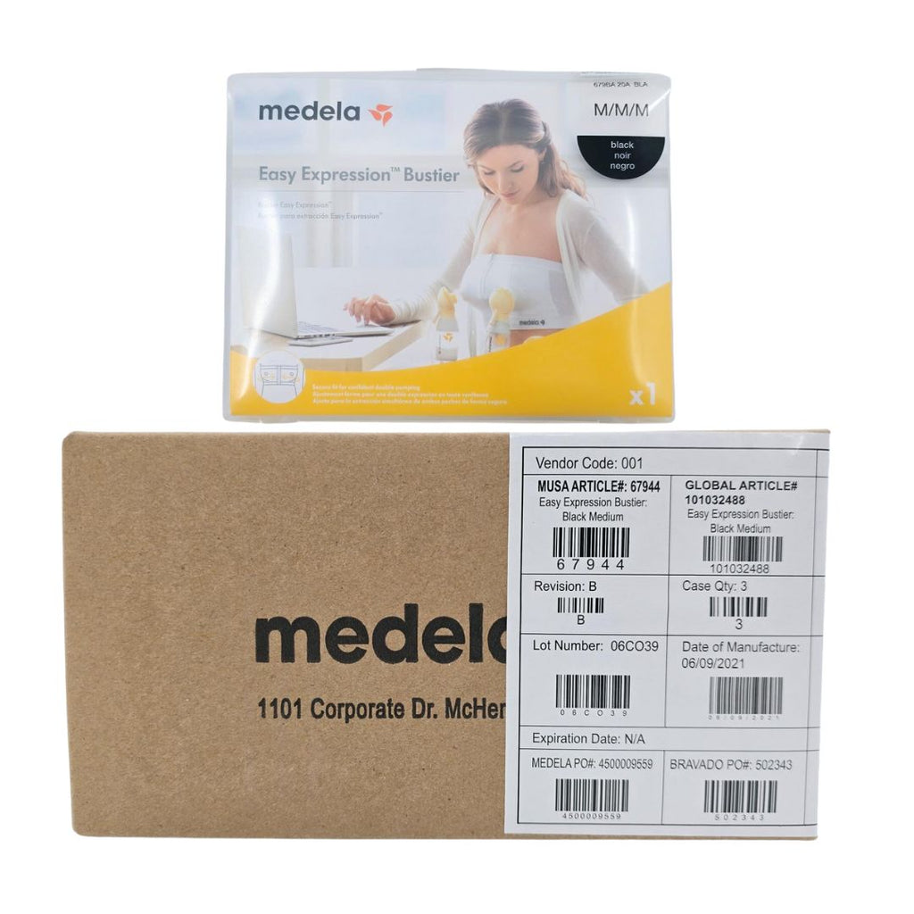 Medela 67944 Easy Expression Bustier Medium Black Case of 3