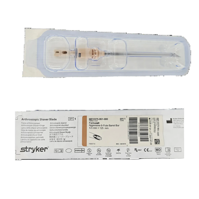 Stryker Formula Aggressive 6-Flute Barrel Bur 5.5mm x 125mm Shaver Blade 0375-951-000 Stryker