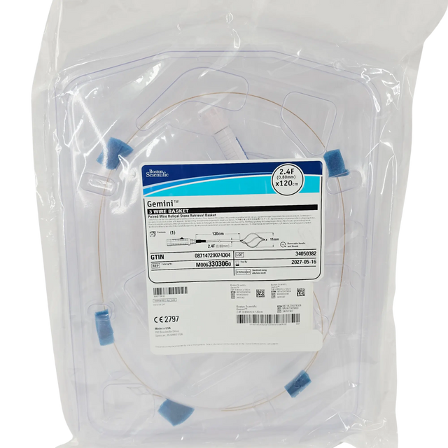 Gemini 3-Wire Helical Stone Retrieval Basket 2.4Fr x 120cm - Boston Scientific M0063303060 Boston Scientific