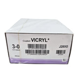 Ethicon Vicryl J285G Suture - Size 3-0, 18" Violet Braided, PS-1 Precision Point Reverse Cutting Needle (Box of 12) Ethicon