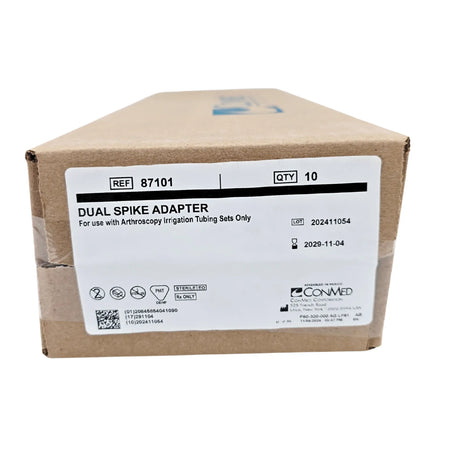ConMed 87101 Dual Spike Adapter - Sterile Fluid Administration/Irrigation Y-Connector ConMed