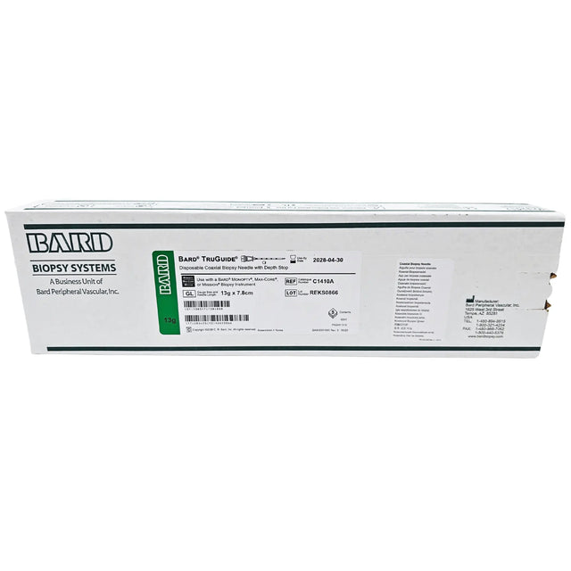 Bard C1410A TruGuide Disposable Coaxial Biopsy Needle - 13G x 7.8cm, with Depth Stop Bard