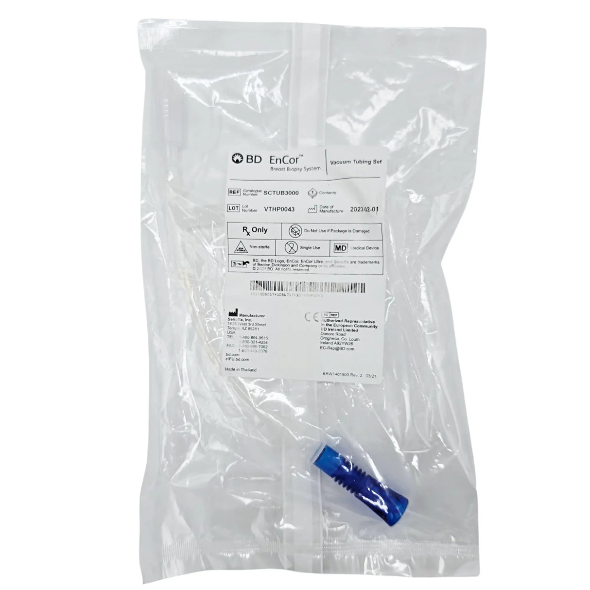 BD Bard EnCor Vacuum Tubing Set SCTUB3000, Breast Biopsy System Disposable Single BD