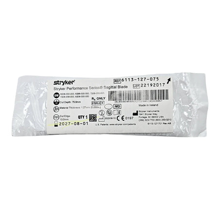 Stryker 6113-127-075 Performance Series Sagittal Blade - 75mm x 12.7mm x 0.89mm Stryker