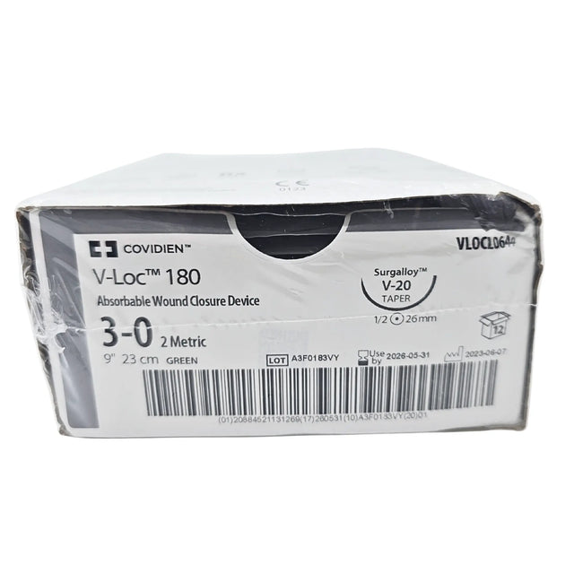Covidien V-Loc VL0CL0644 180 Absorbable Wound Closure Device - 3-0, 9" (23cm), V-20 Taper Needle Covidien