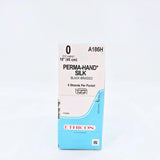 Ethicon Perma-Hand Silk A186H Suture - Size 4-0, 30" Black Braided, PS-2 Needle (Box of 36) Ethicon