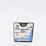 Ethicon Prolene 1713G Suture - Size 10-0, 8" Blue Monofilament, STC-6 Needle (Box of 12) Ethicon