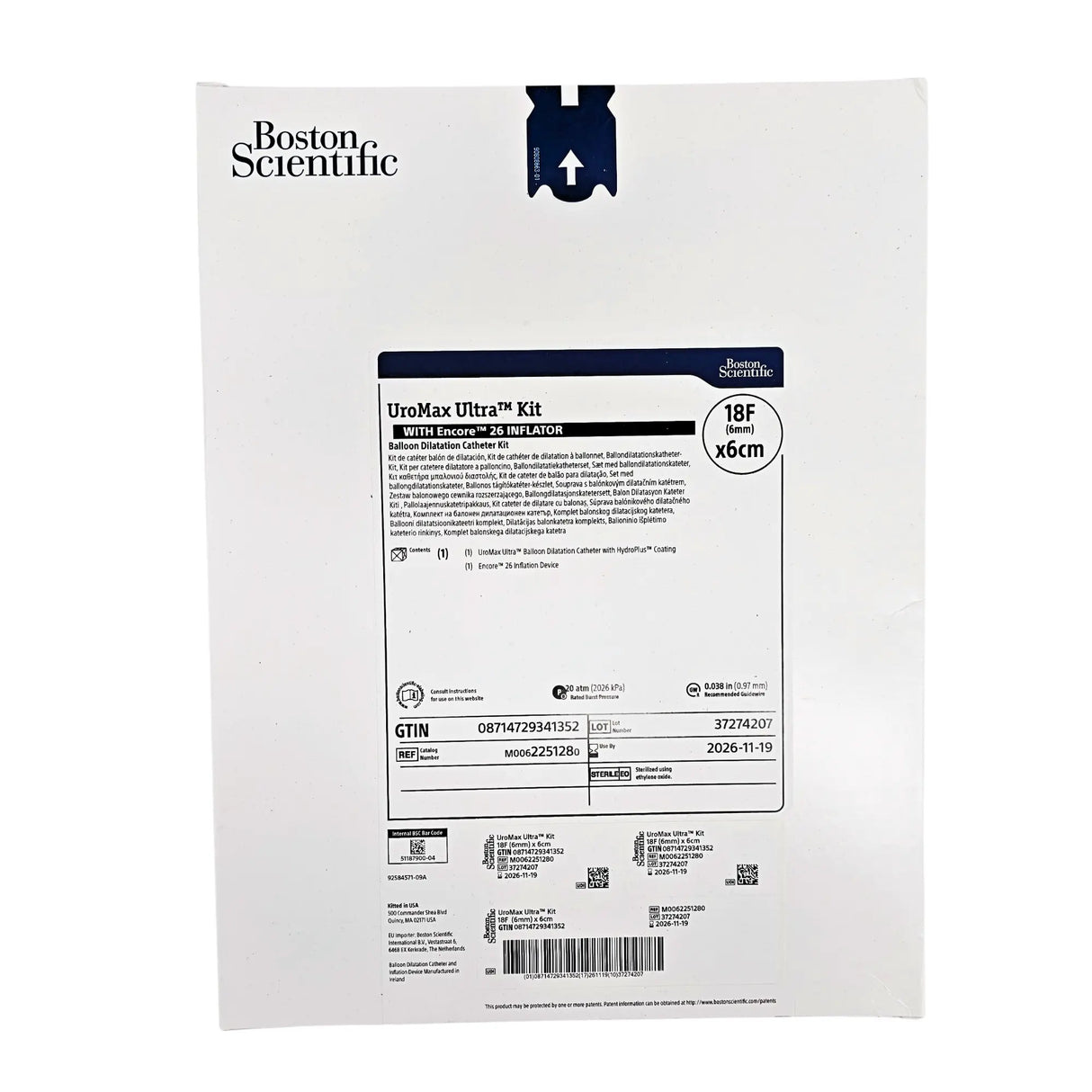 Boston Scientific M0062251280 UroMax Ultra High Pressure Balloon Dilatation Catheter Kit 15Fr x 6cm – New Boston Scientific