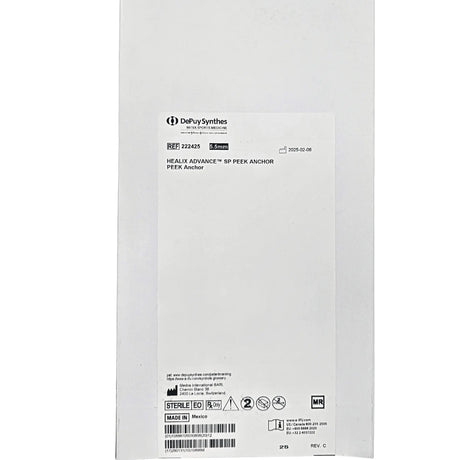 DePuy Synthes 22245 HEALIX ADVANCE SP PEEK Anchor – 5.5mm w/ Dual Orthocord DePuy Synthes