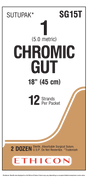 Ethicon Chromic Gut SG15T Suture - Chromic Chromic Monofilament (Box of 24) Ethicon