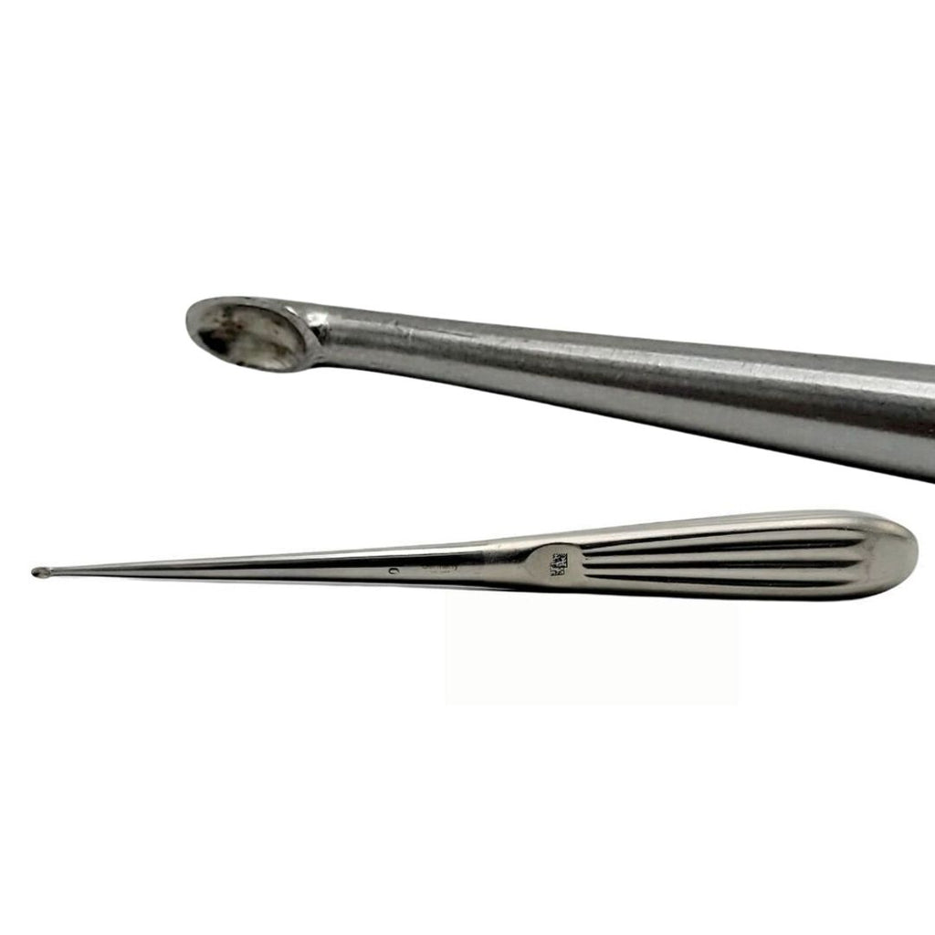 Aesculap MD484 Bruns Bone Curette, Straight, 8"