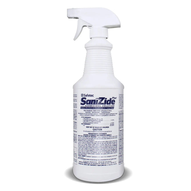 SAFETEC SANIZIDE PLUS SURFACE DISINFECTANT SPRAY SaniZide Plus, 16 oz. Bottle with Sprayer, 12/cs Safetec