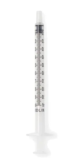 Medline SYR101020 Luer Slip Disposable Syringe w/o Needle Sterile 1ml BX/100 Medline