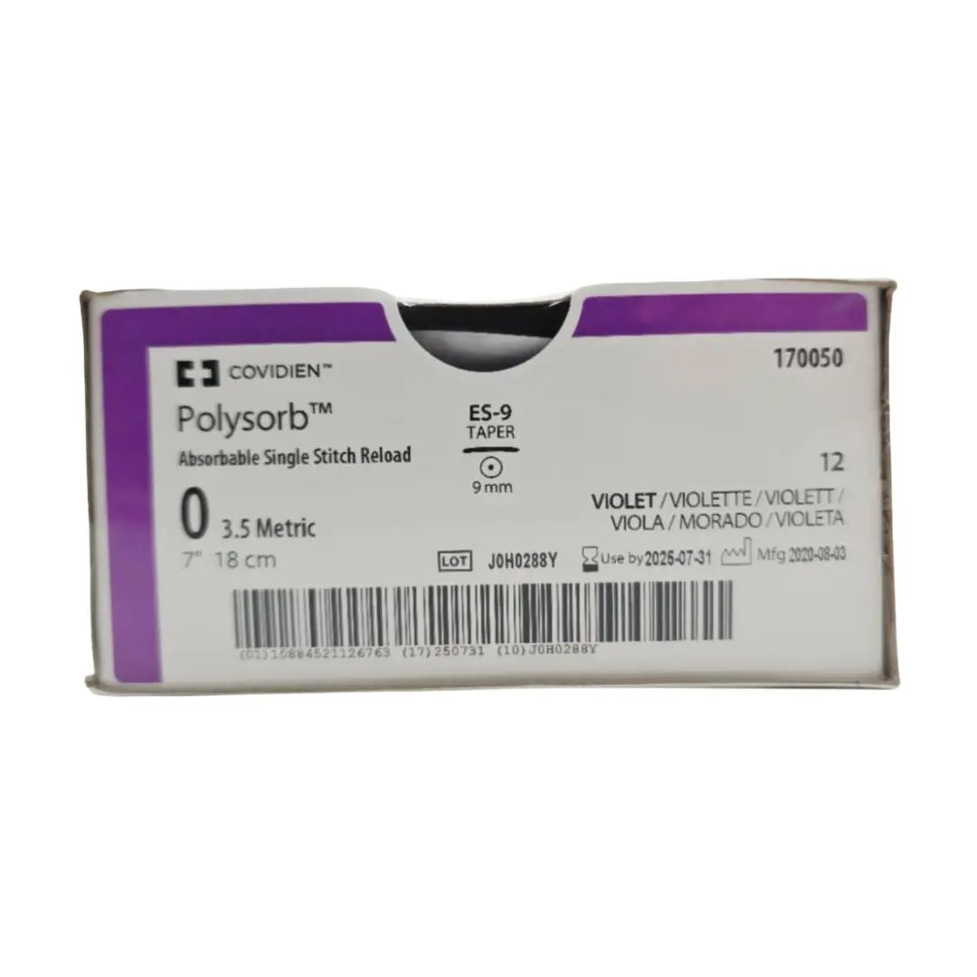 Covidien 170050 0 Polysorb 1X7" Violet ES-9 Reload BX/12 Ethicon