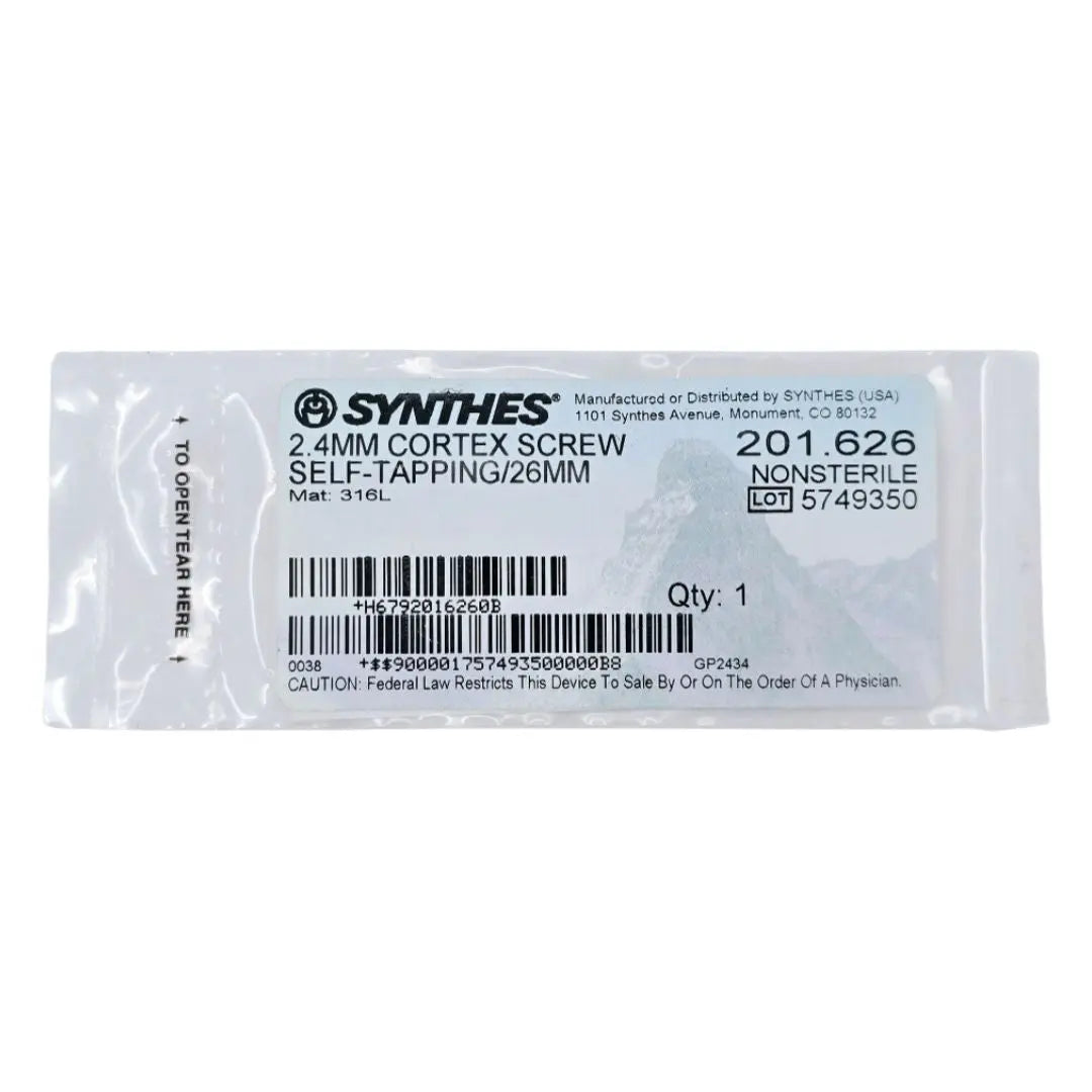 Synthes 201.626 2.4mm Cortex Screw Self-Tapping 26mm Synthes