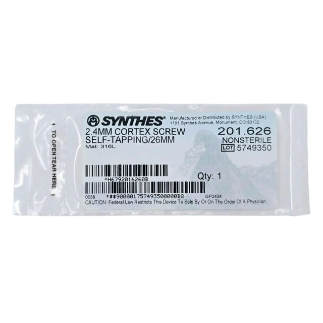 Synthes 201.626 2.4mm Cortex Screw Self-Tapping 26mm Synthes