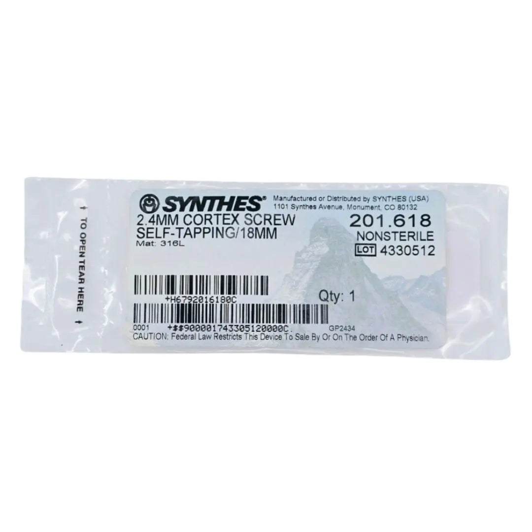 Synthes 201.618 2.4mm Cortex Screw Self-Tapping 18mm Synthes