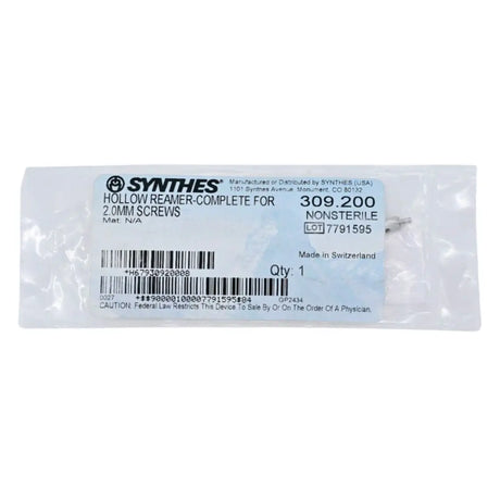 Synthes 309.200 Hollow Reamer-Complete for 2.0mm Screws Synthes