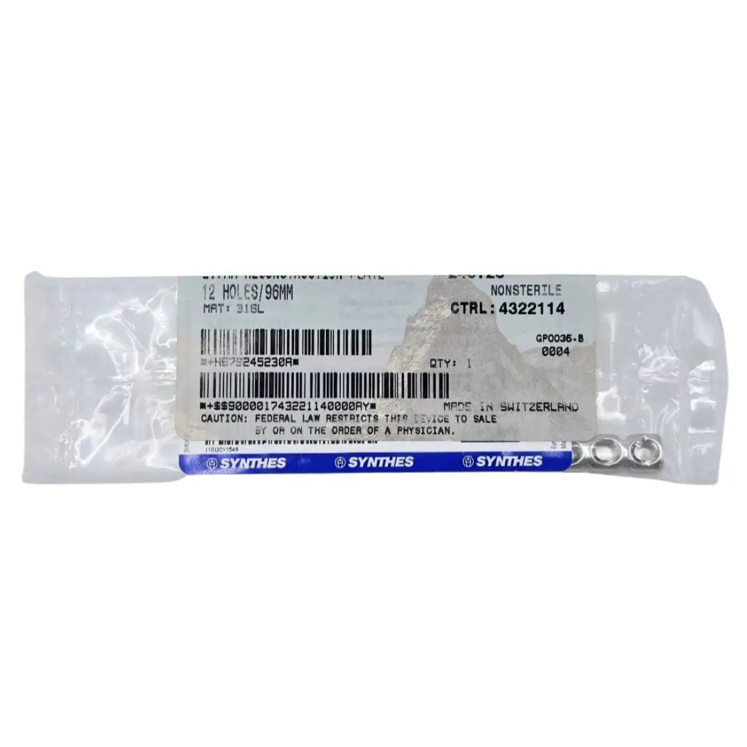 Synthes 245.23 2.7mm Reconstruction Plate 12 Holes/96mm Synthes