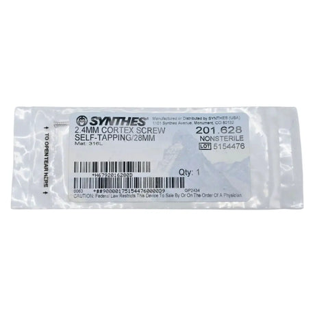 Synthes 201.628 2.4mm Cortex Screw Self-Tapping/28mm Synthes