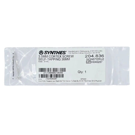 Synthes 204.836 3.5mm Cortex Screw Self-Tapping 36mm Synthes