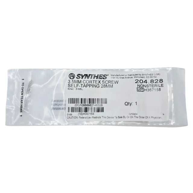 Synthes 204.828 3.5mm Cortex Screw Self-Tapping 28mm Synthes