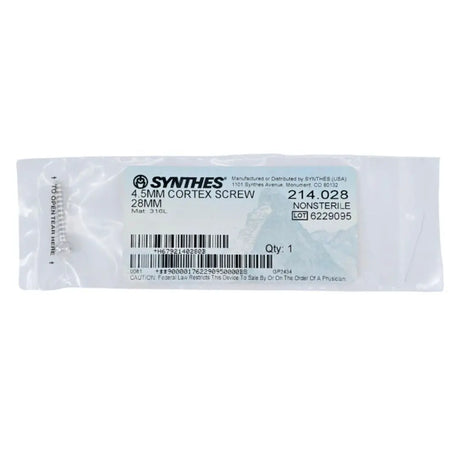 Synthes 214.028 4.5mm Cortex Screw 28mm Synthes