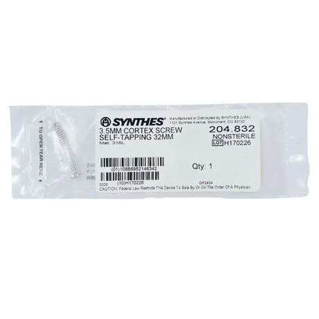Synthes 204.832 3.5mm Cortex Screw Self-Tapping 32mm Synthes