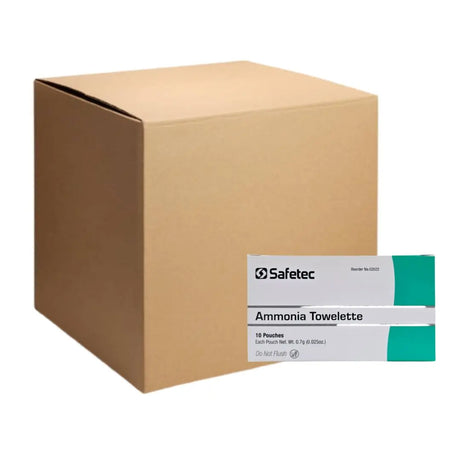 Safetec Ammonia Towelette 10/BX 10BX/CS Safetec